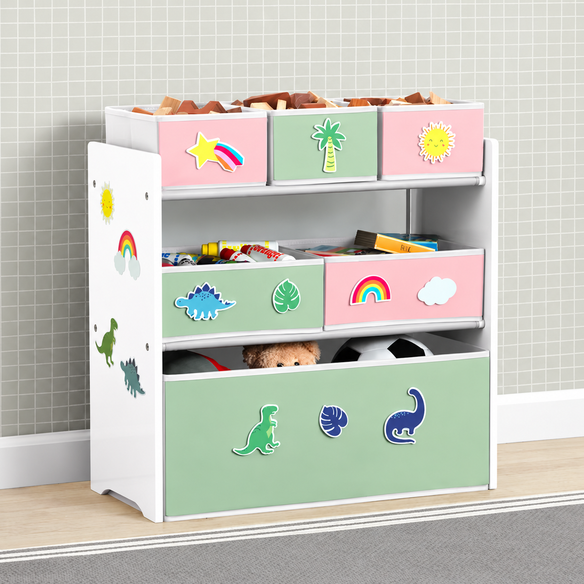 6-Bin Kids Toy Storage Organizer