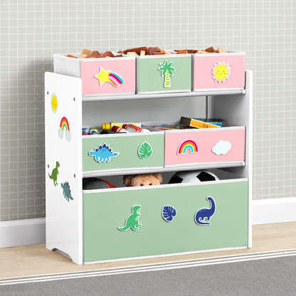 6-Bin Kids Toy Storage Organizer