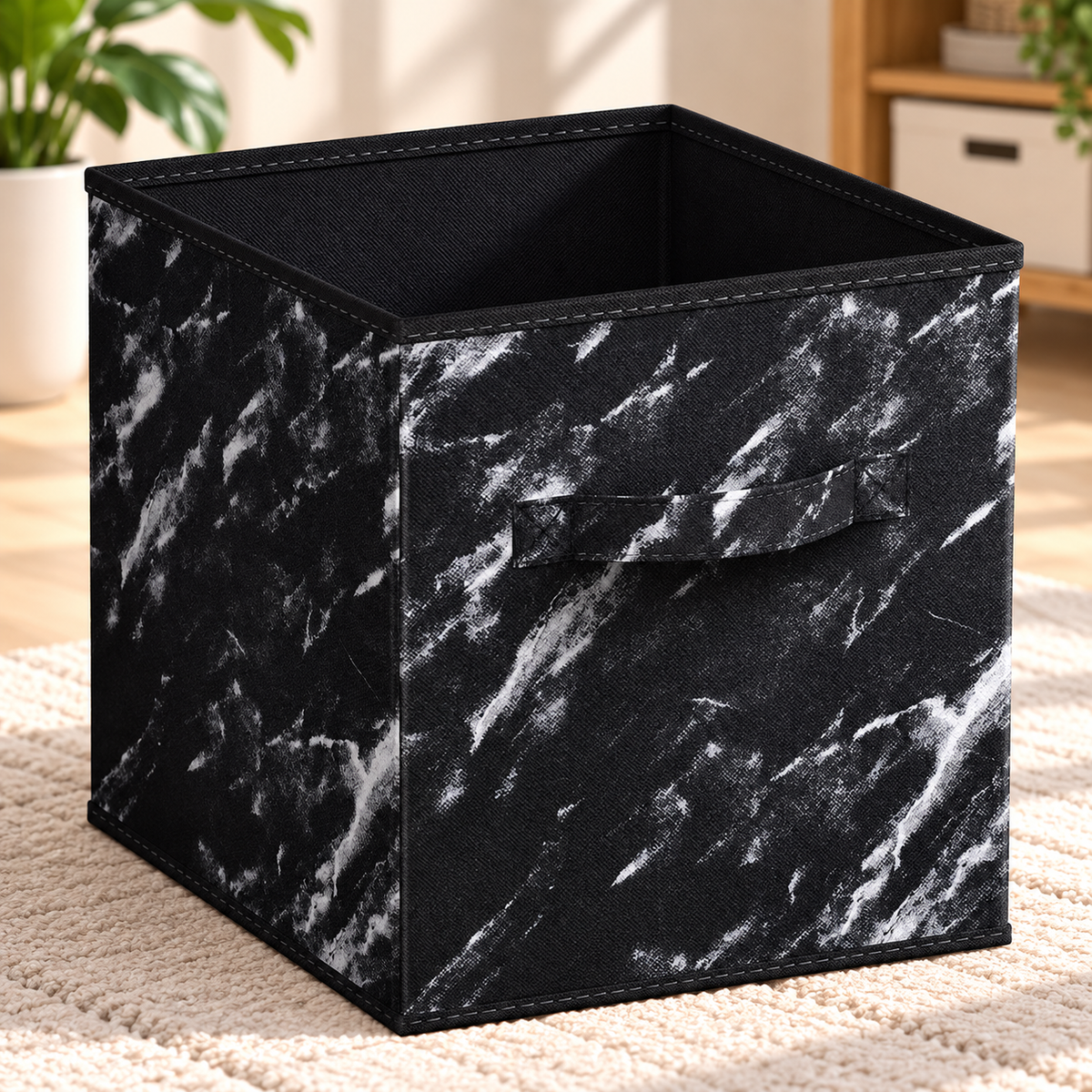 Foldable Woven Storage Cube Bin