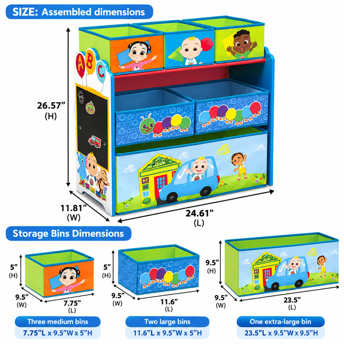 6-Bin Kids Toy Storage Cabinet