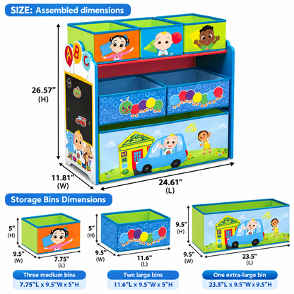 6-Bin Kids Toy Storage Cabinet