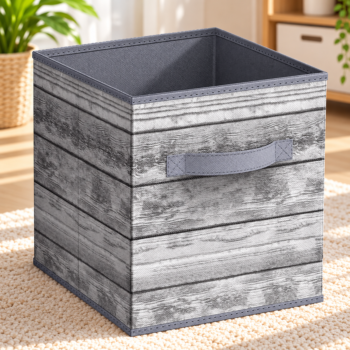 Foldable Woven Storage Cube Bin