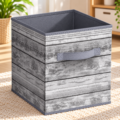Foldable Woven Storage Cube Bin