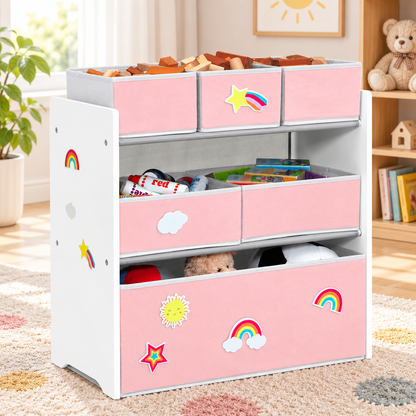 6-Bin Kids Toy Storage Organizer