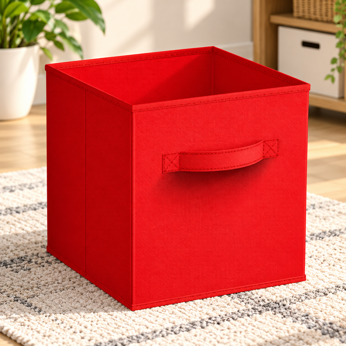 Foldable Woven Storage Cube Bin