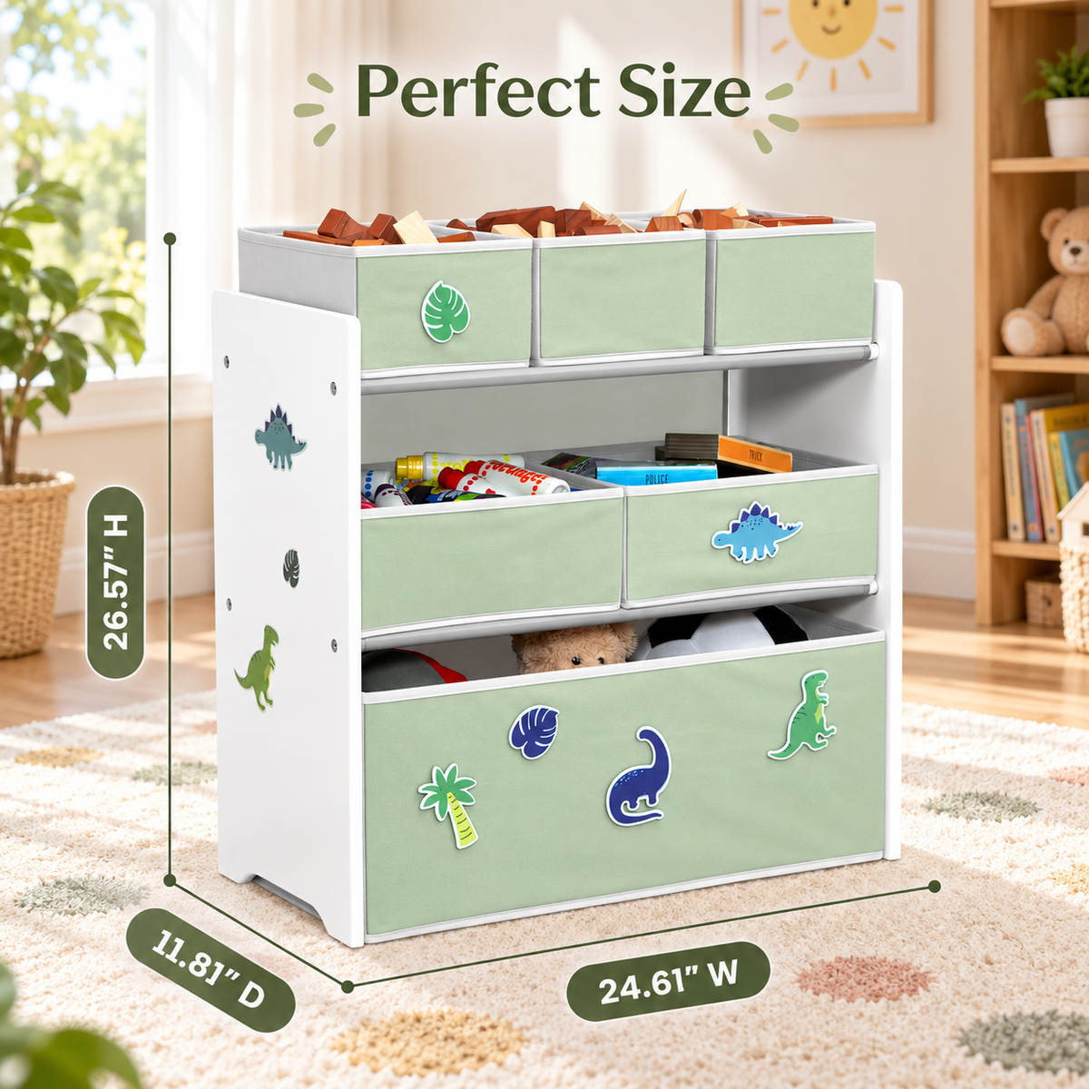 6-Bin Kids Toy Storage Organizer
