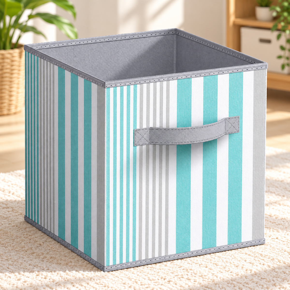 Foldable Woven Storage Cube Bin