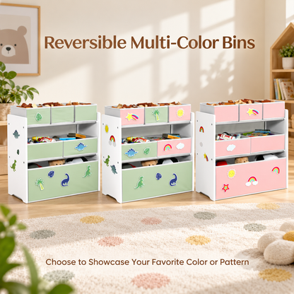 6-Bin Kids Toy Storage Organizer