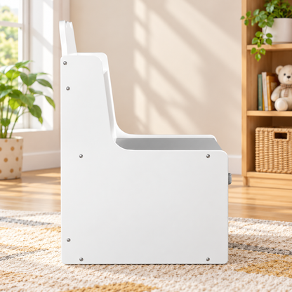 Kids Bookshelf with Storage Bins