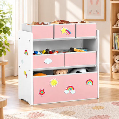 6-Bin Kids Toy Storage Organizer
