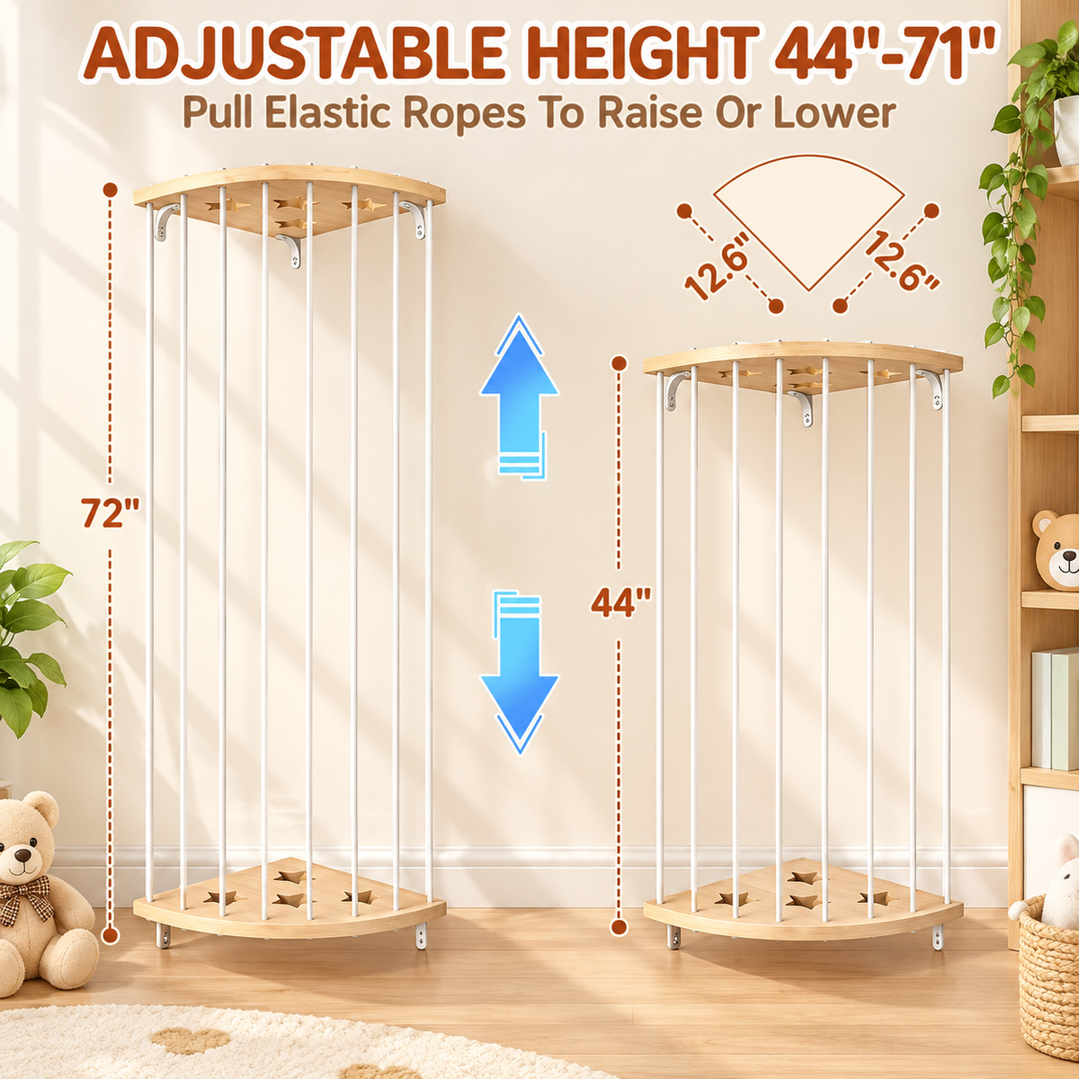 Adjustable Corner Stuffed Animal Organizer