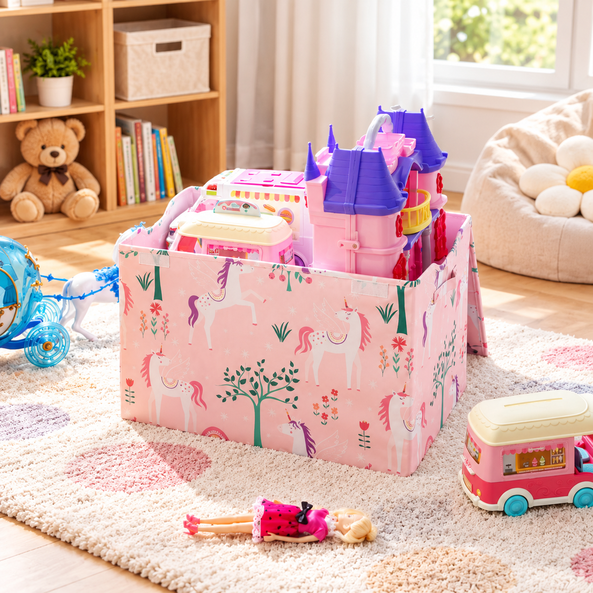 Collapsible Kids Toy Storage Trunk