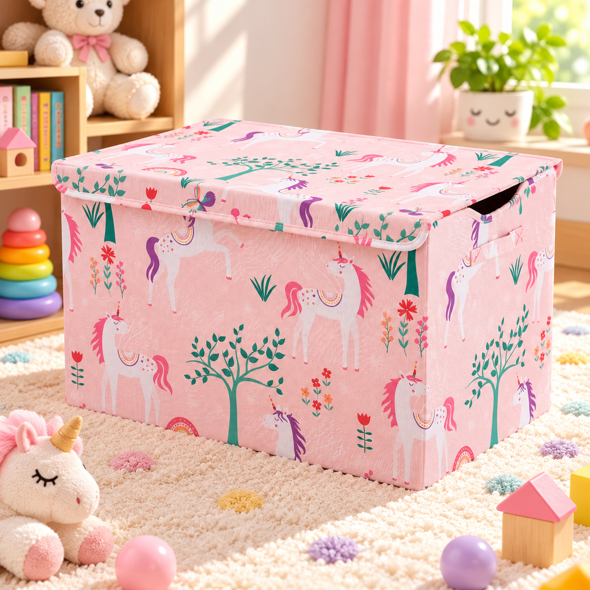 Collapsible Kids Toy Storage Trunk