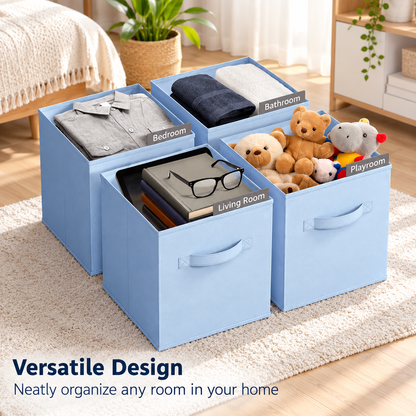 Foldable Woven Storage Cube Bin