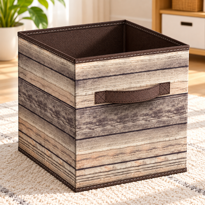 Foldable Woven Storage Cube Bin