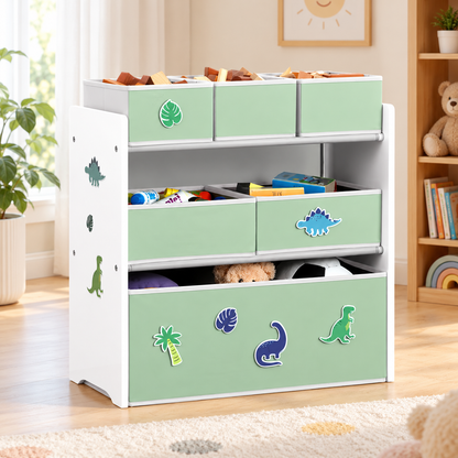 6-Bin Kids Toy Storage Organizer