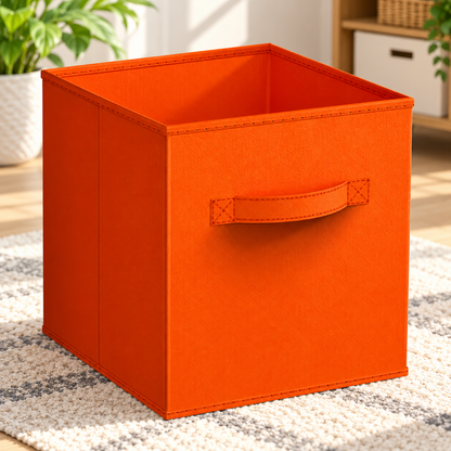 Foldable Woven Storage Cube Bin